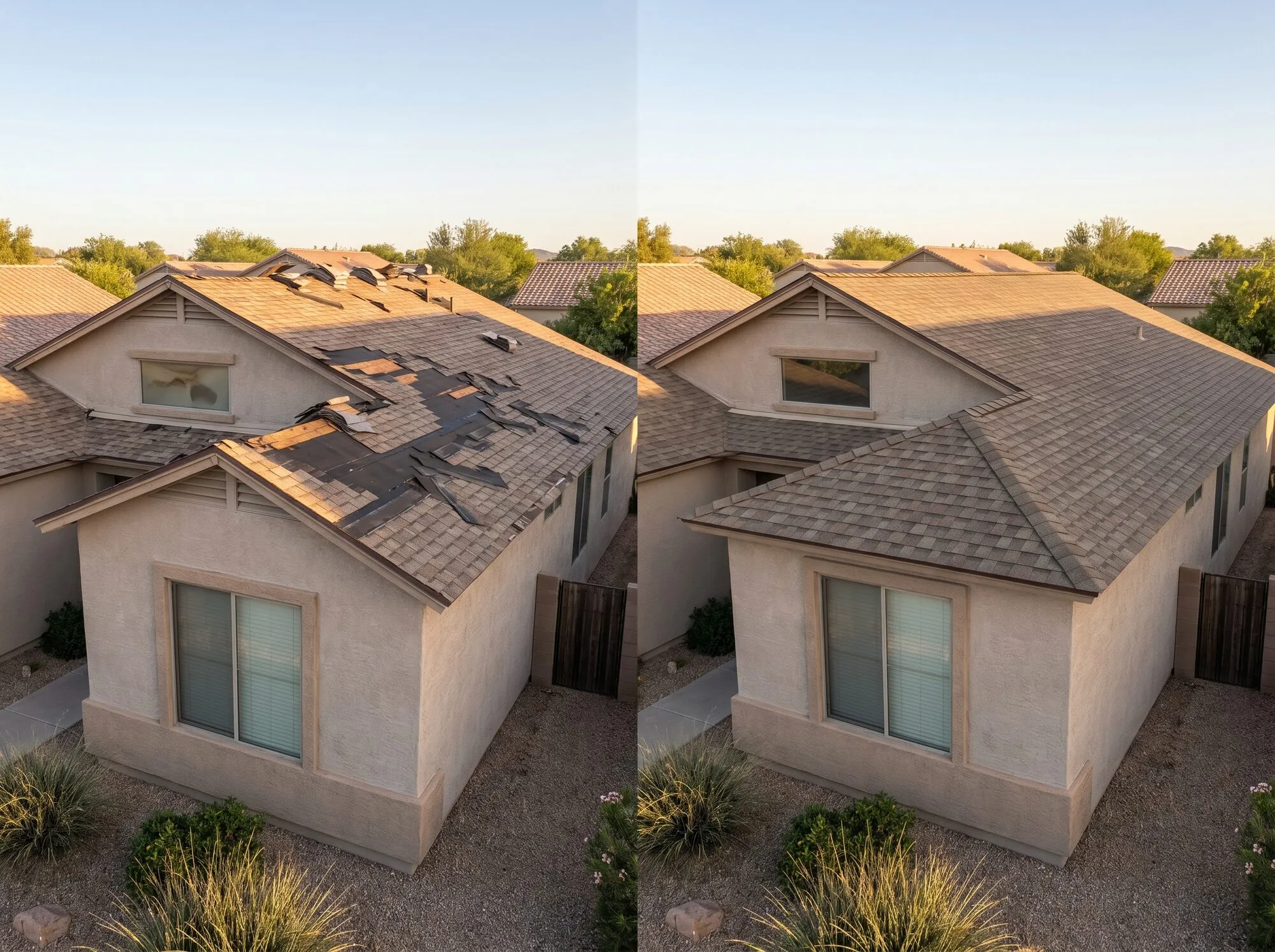 Wind damage repair project