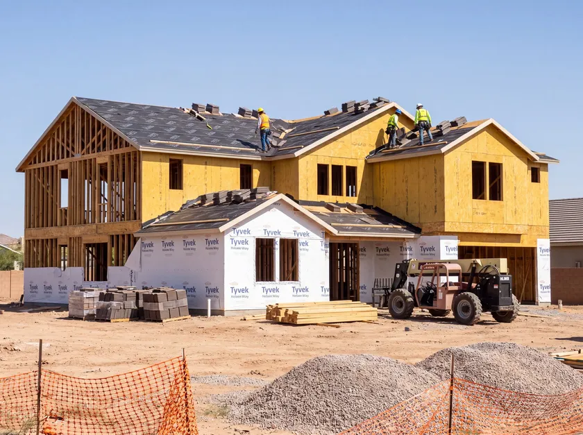 New tile roof installation on an Arizona custom home